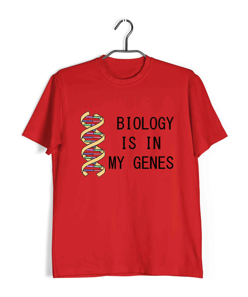 Science Nerd Biology Biology is in my Genes Custom Printed Graphic Design T-Shirt for Men